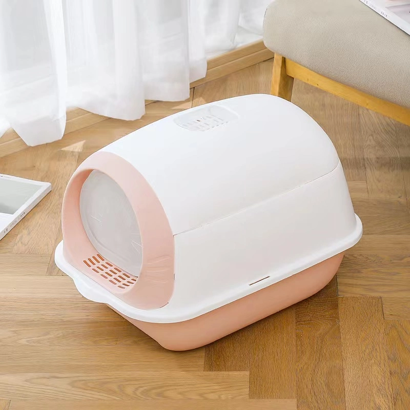 Litter Box, Closed Lid, Extra-Large Litter Box, Corner or Extra-Large Size Cat Toliet