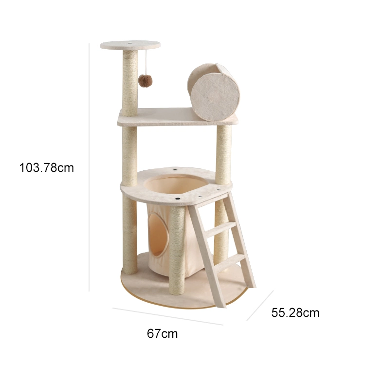 New Design Furniture Luxury Wooden Cat Tree Cheap with Cat Scratch Post