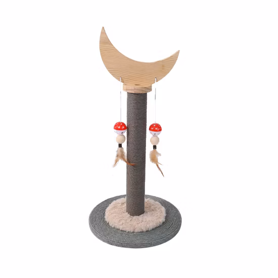 Brinquedo giratório multifuncional de madeira maciça para gato de tabuleiro para gato