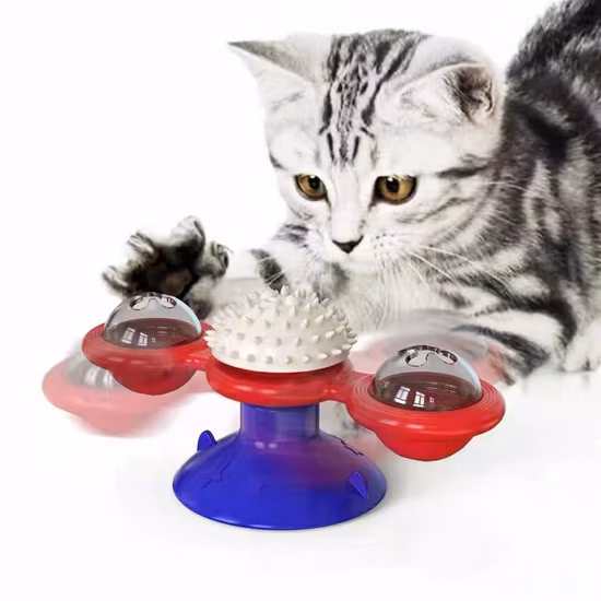 Brinquedos para animais mais recentes Brinquedo para gato Brinquedo giratório Produtos para animais de estimação Brinquedos TPR